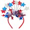 4th of July Headband for Women - Glitter Star Headband - Red White and Blue Accessories for 4th of July Party Supplies - Memorial Day Party Supplies